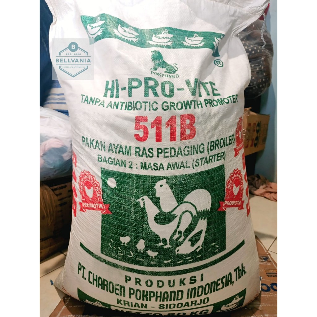 HI PRO VITE PUR PAKAN AYAM 511B  REPACK 500 GRAM / Pakan Ayam 511B PLUS PROBIOTIK