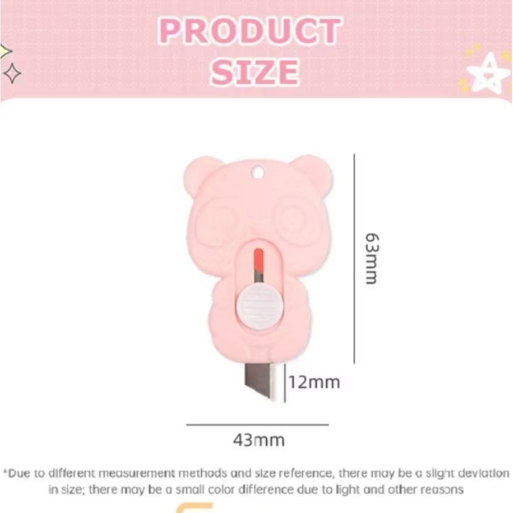 

Pisau Cutter Mini 1CM Gantungan Kunci Model Karakter Kater 1 cm Alat Pemotong Kertas Portable Alat Pembuka Paket Barang