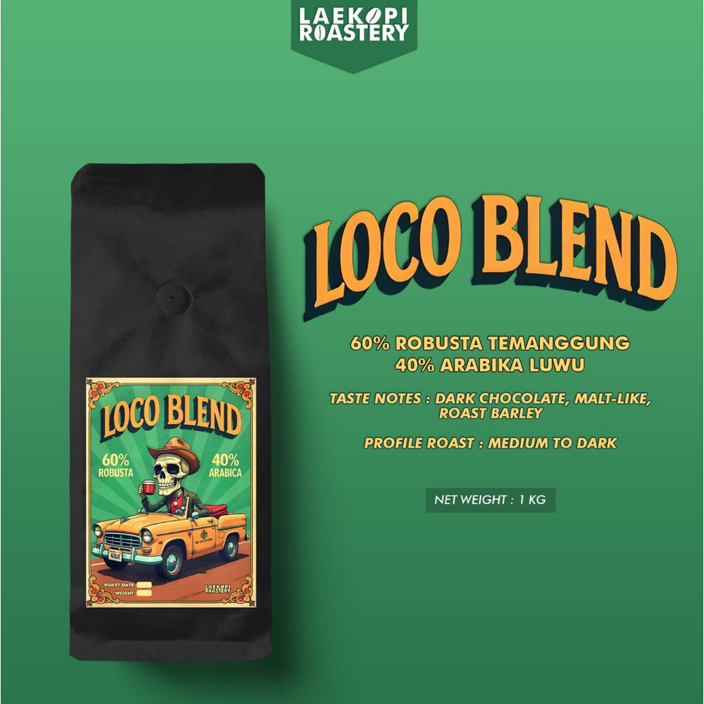 

Kopi Espresso LOCO BLEND | Arabica Robusta House Blend for Es Kopi Susu 1 KG