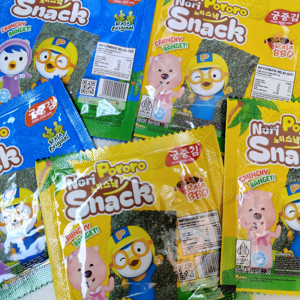

(BARU) NORI PORORO CRISPY - 1 BOX ISI 12PCS | SEAWEED PORORO HALAL