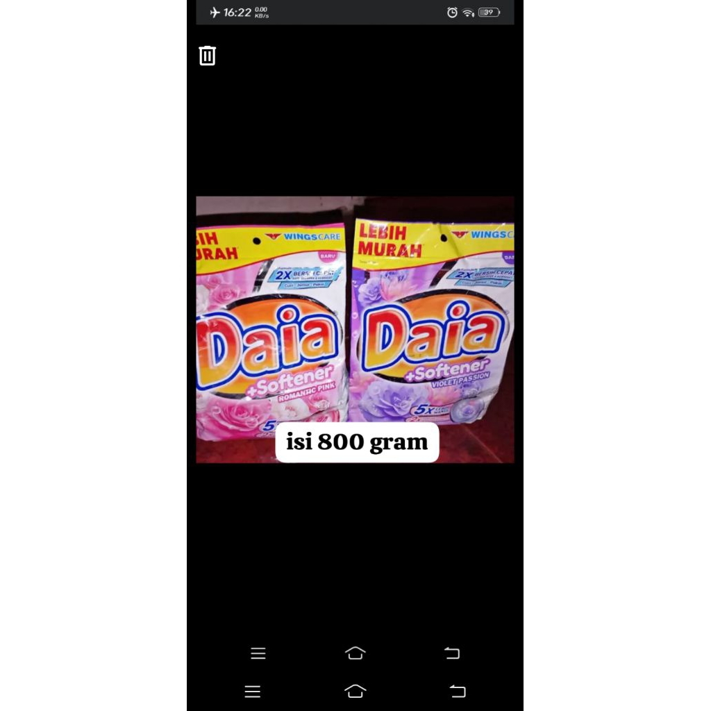 DAIA ISI 800GRAM/DETERGEN DAIA/DETERGEN MURAH/DAIA