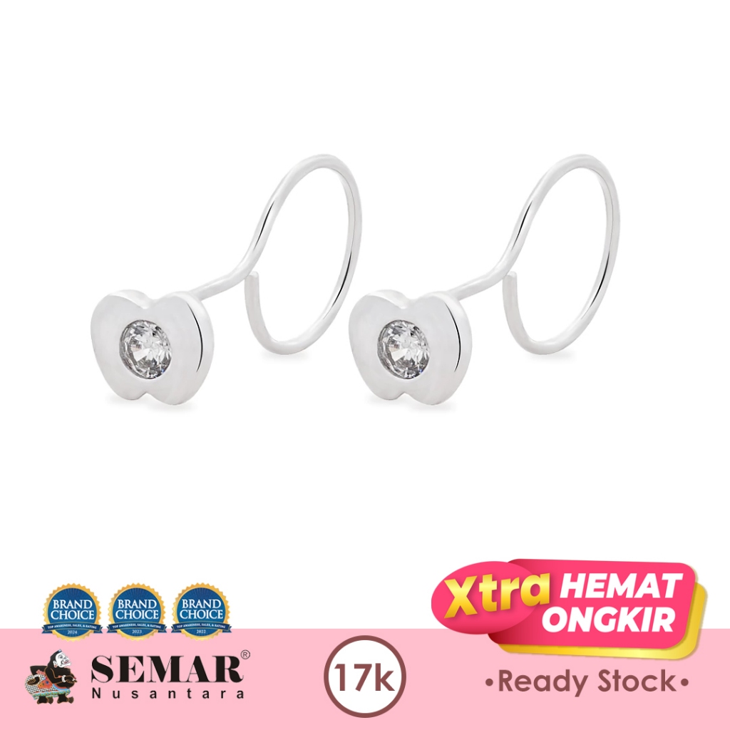 Anting Emas Toge Evela White Gold 17K Semar Nusantara