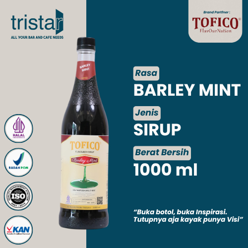 

BEST COLLECTION - Sirup Premium Rasa Barley Mint - Tofico Syrup 1 Liter