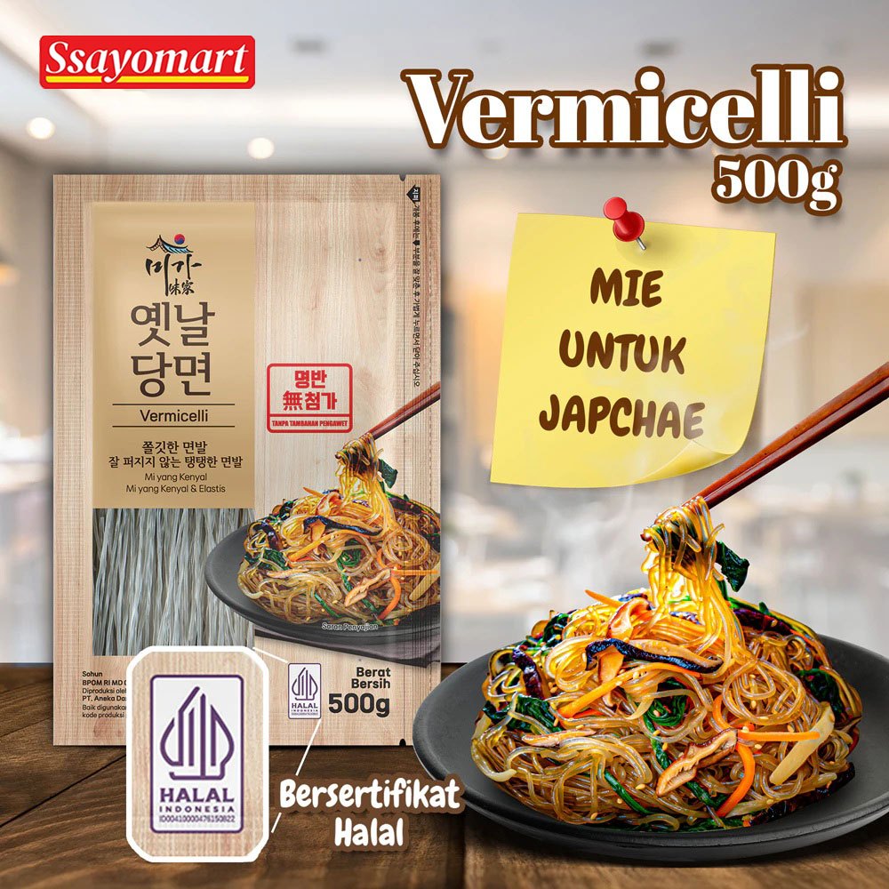 

KOREAN VERMICELLI HALAL 500g Mie Japchae / Sohun Soun Bihun Korea Halal