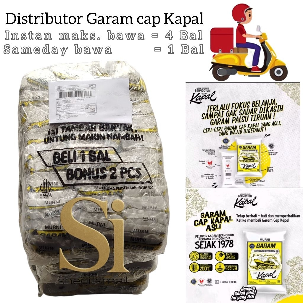 

( 250 GRAM X 1 BAL ISI 40PCS + BONUS 2 PCS ) GARAM CAP KAPAL ASLI 100% ORIGINAL PT SUSANTI MEGAH