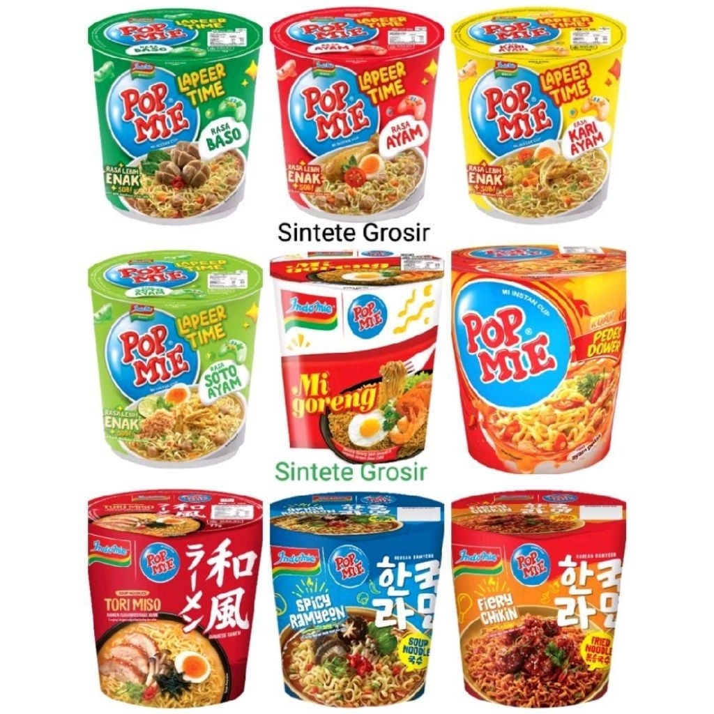 

Pop Mie Instan Cup Rasa Goreng & Kuah All Variant