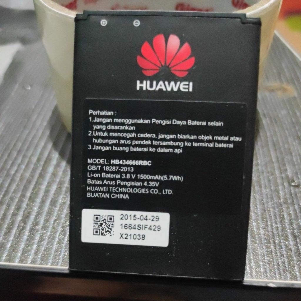 baterai copotan modem huawei slim 2 model HB434666RBC