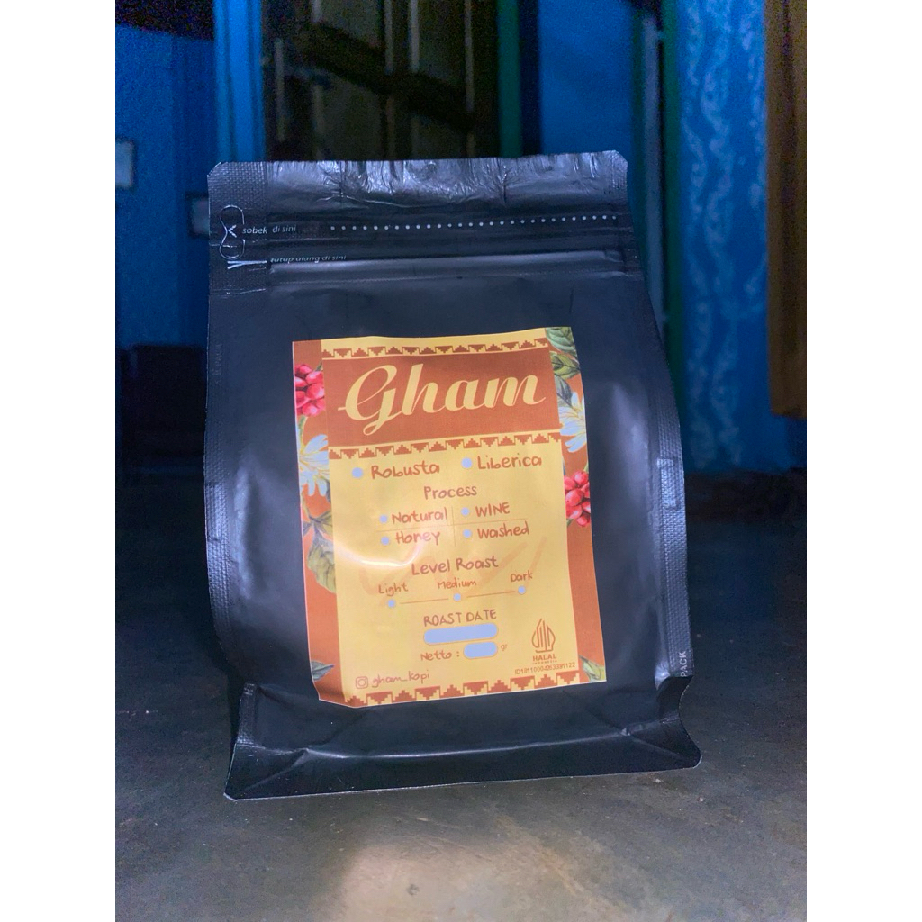 

varianGHAM250gram(KOPI ASLI LAMPUNG SUMATERA)100%MURNI&PETIK MERAH