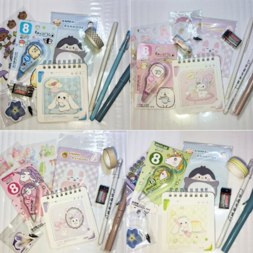 

stationary set, set alat tulis lucu lengkap isi 11 + bonus (random) termurah