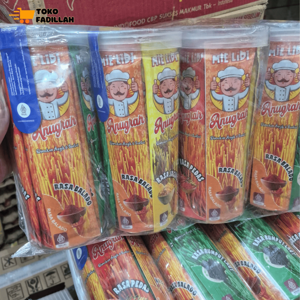 

Mie Lidi Aneka Rasa Toples isi 20 pcs
