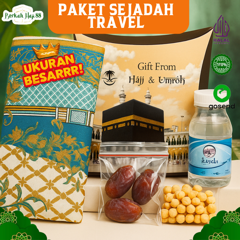 

Paket Oleh Oleh Umroh dan Haji Gift Hampers Tas TengTeng Tali Sajadah Travel