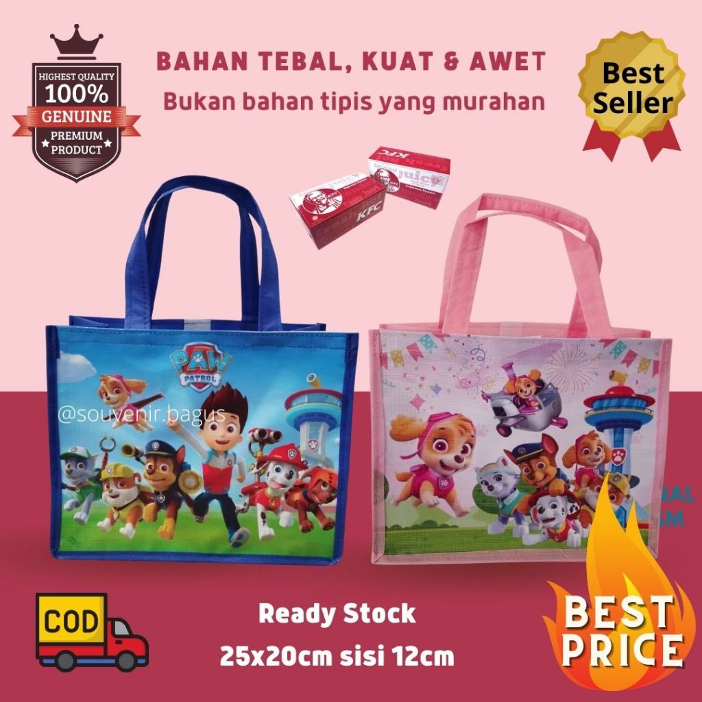 

Tas Souvenir Ulang Tahun Paw Patrol hampers ultah skye rubble ryder rocky pau petrol