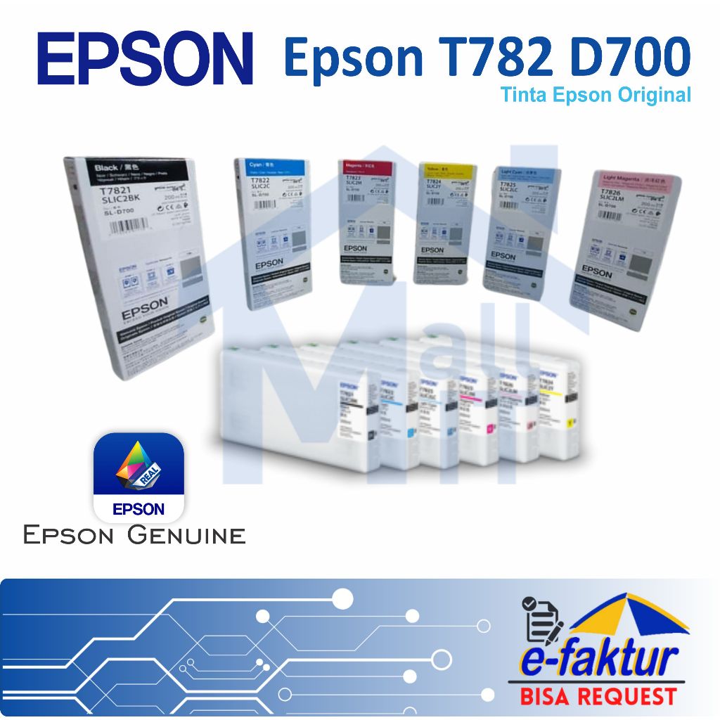 MALLIT EPSON Tinta Catrdige Epson Untuk Printer SL-D700 D700 T782  T7821 T7822 T7823 T7824 T7825 T78