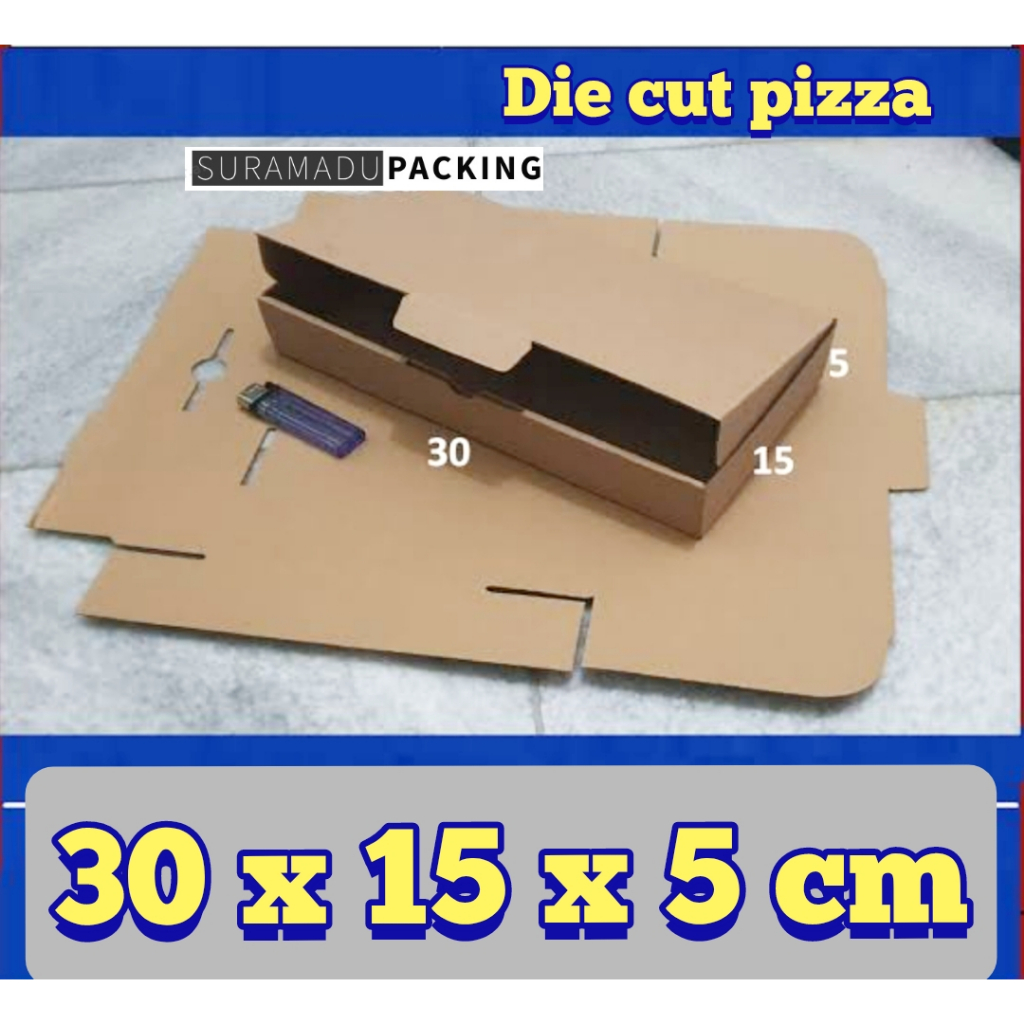 

Kardus box packing DIE CUT 30x15x5 cm bahan B-flude 3mm DIE CUT PIZZA kardus box packing Die cut pizza Kardus box karton packing 30x15x5 cm Packing Polos dan Tebal 3mm B FLUDE