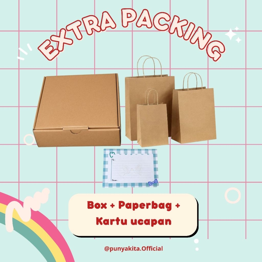 

Tambahan gift box + paperbag + kartu ucapan