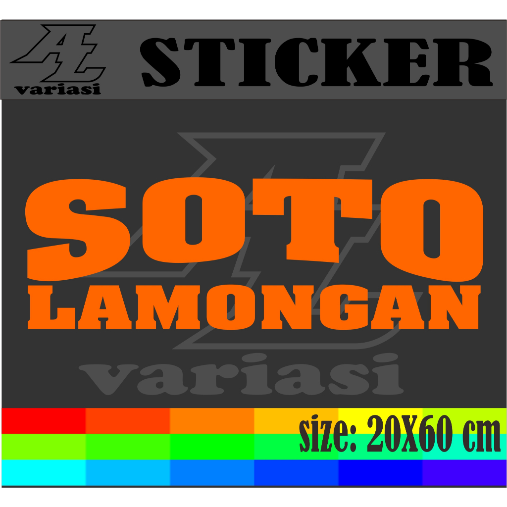 

CUTTING STIKER TEMPELAN NAMA JUALAN ASOTO LAMONGAN DENGAN UKURAN 20X60 CM