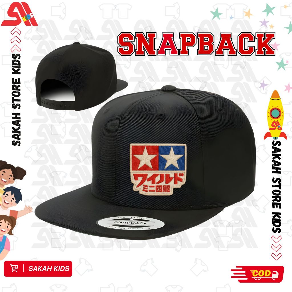 SAKAH Topi SNAPBACK HIPHOP DEWASA Logo TAMIYA