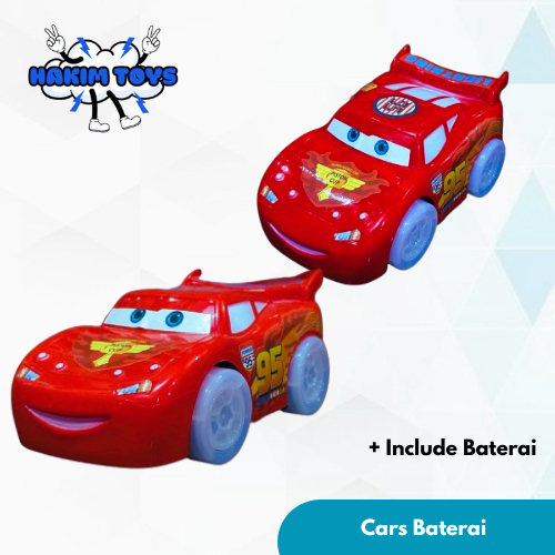 Mobil Balap Cars Merah Keren Anak Lucu Lampu LED | HAKIM TOYS