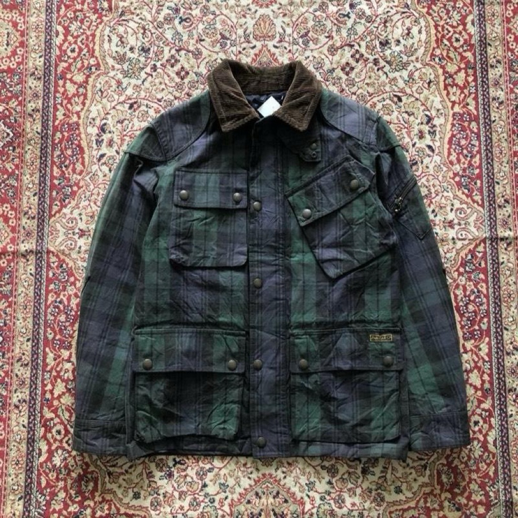 Polo by Ralph lauren bikers wax jacket  Vintage Polo Vintage bikers jacket Vintage Wax jacket HG535