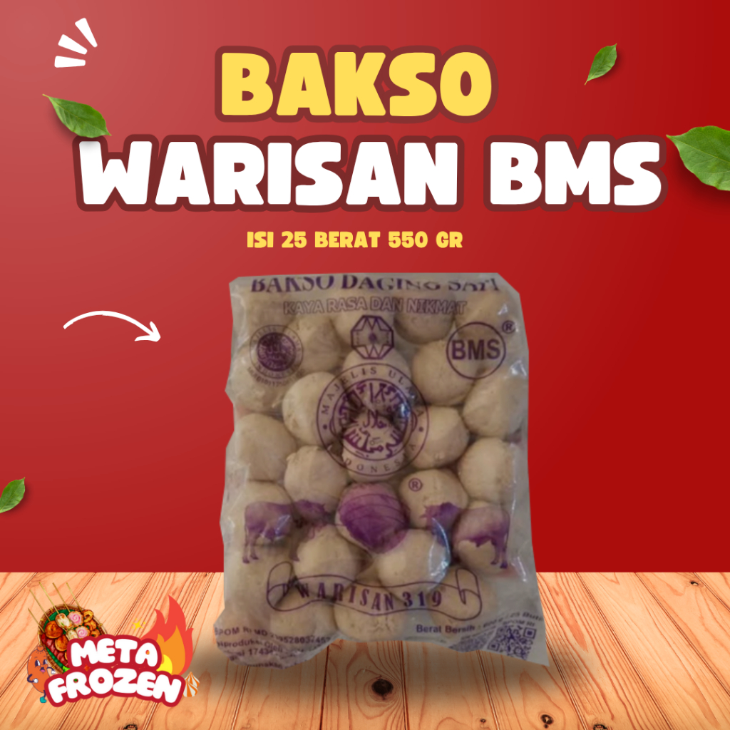 

Warisan Bakso BMS Isi 25 Berat 550 Gr