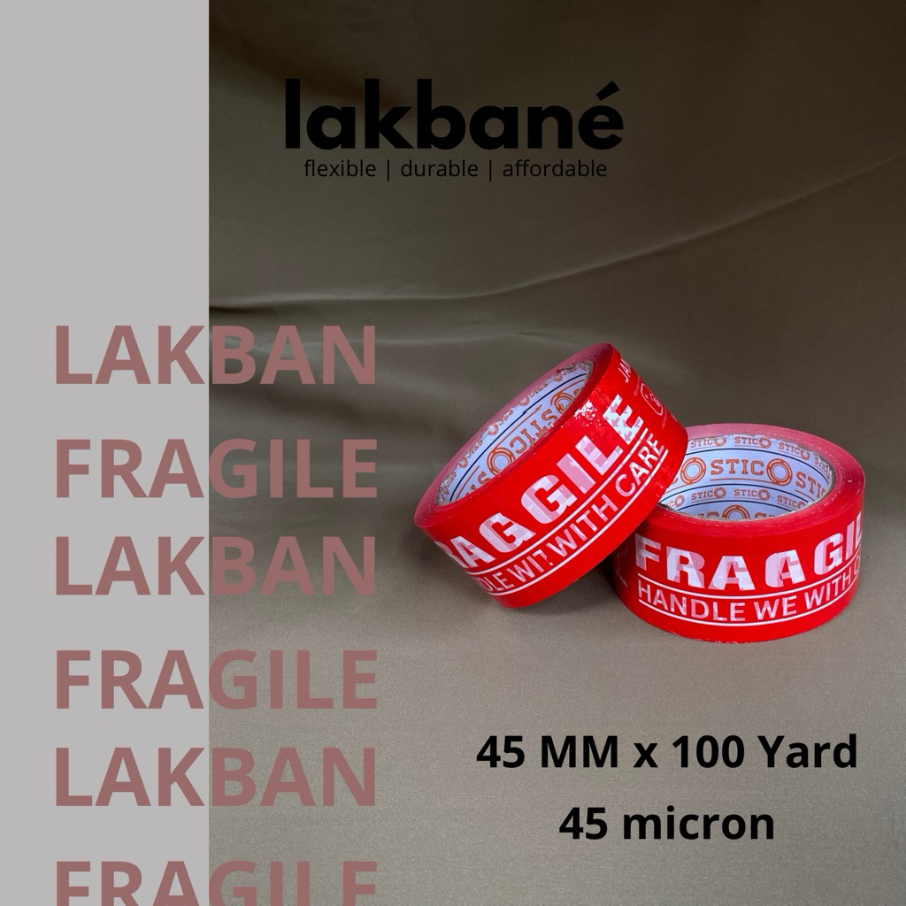 

LAKBAN FRAGILE - Lakban Fragile 45MM x 100 Yard