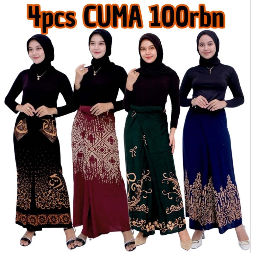 Sarung Batik Wanita - Sarung Santri Kain Rayon Motif Kekinian