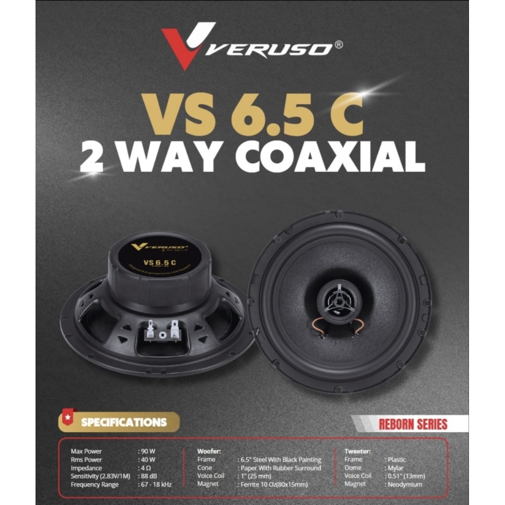 Speaker Coaxial 6.5inch Veruso