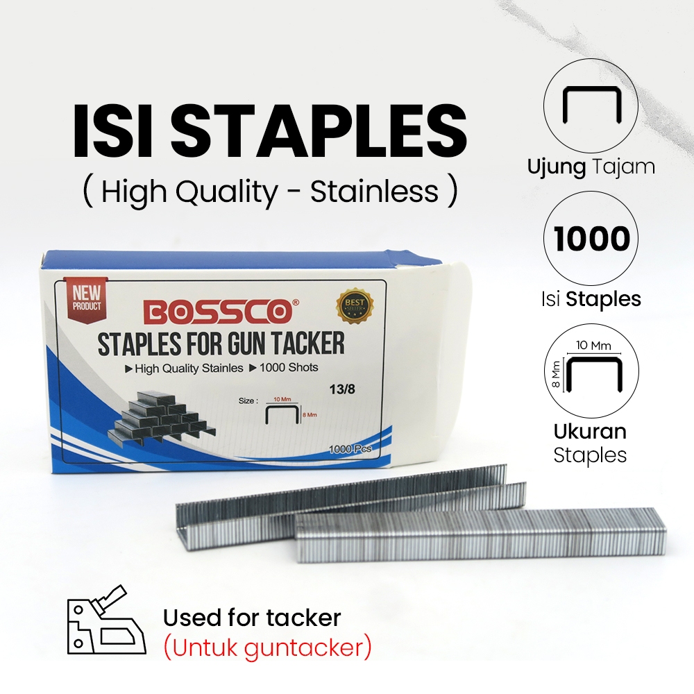

[Paket Reseller] 20 Kotak Isi Guntacker 13/8 Bossco 1000 PCS