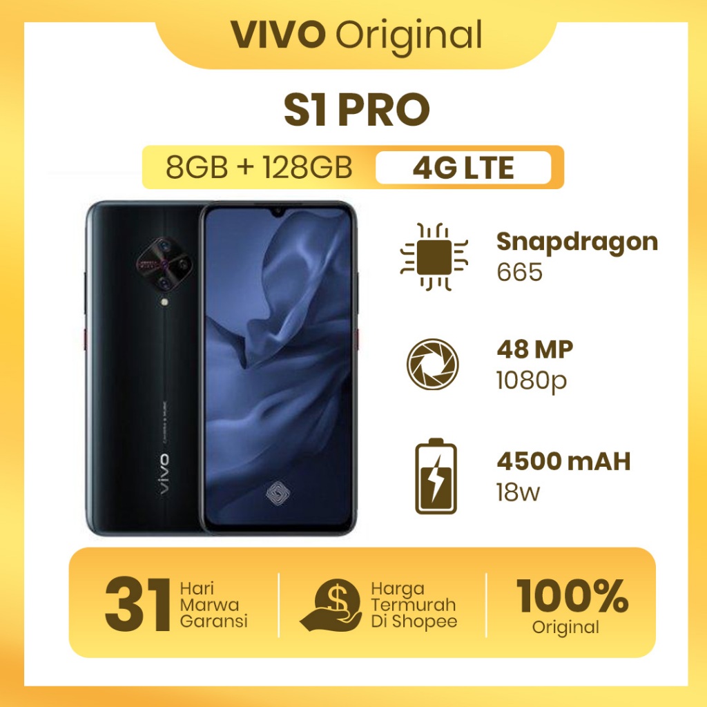 Vivo S1 Pro 8/128GB FullSet Original Second Garansi 100% Normal Tanpa Kendala