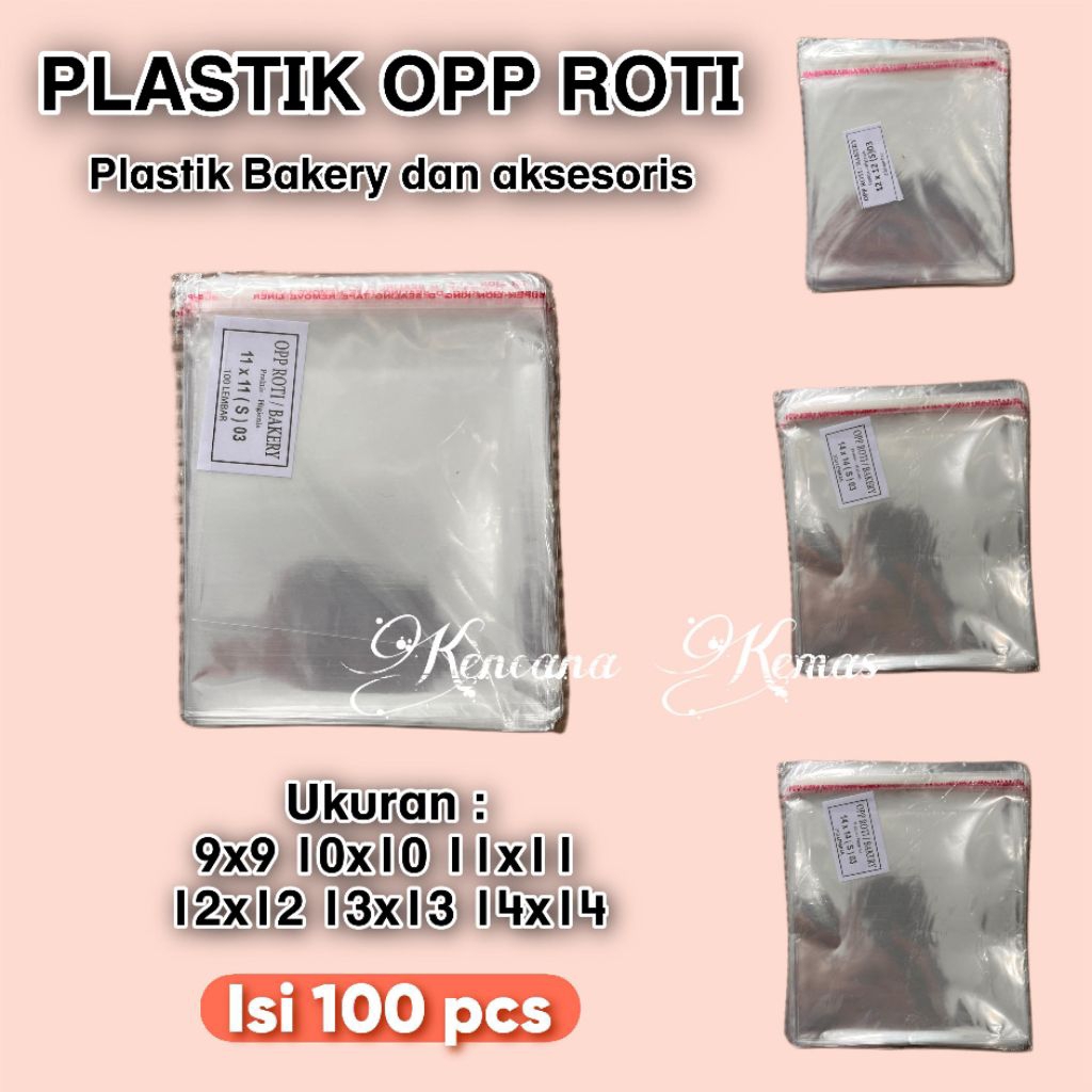 

Plastik Opp Roti / Plastik Seal Opp Bakery/ Plastik Opp Kue (100 Lembar)