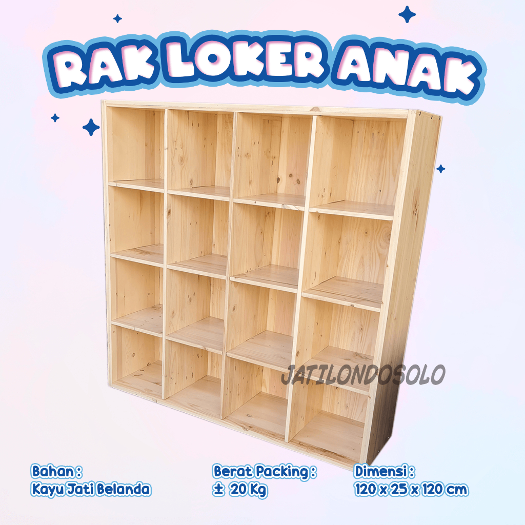 Rak Loker Anak / Tempat Tas dan Sepatu Sekolah Anak