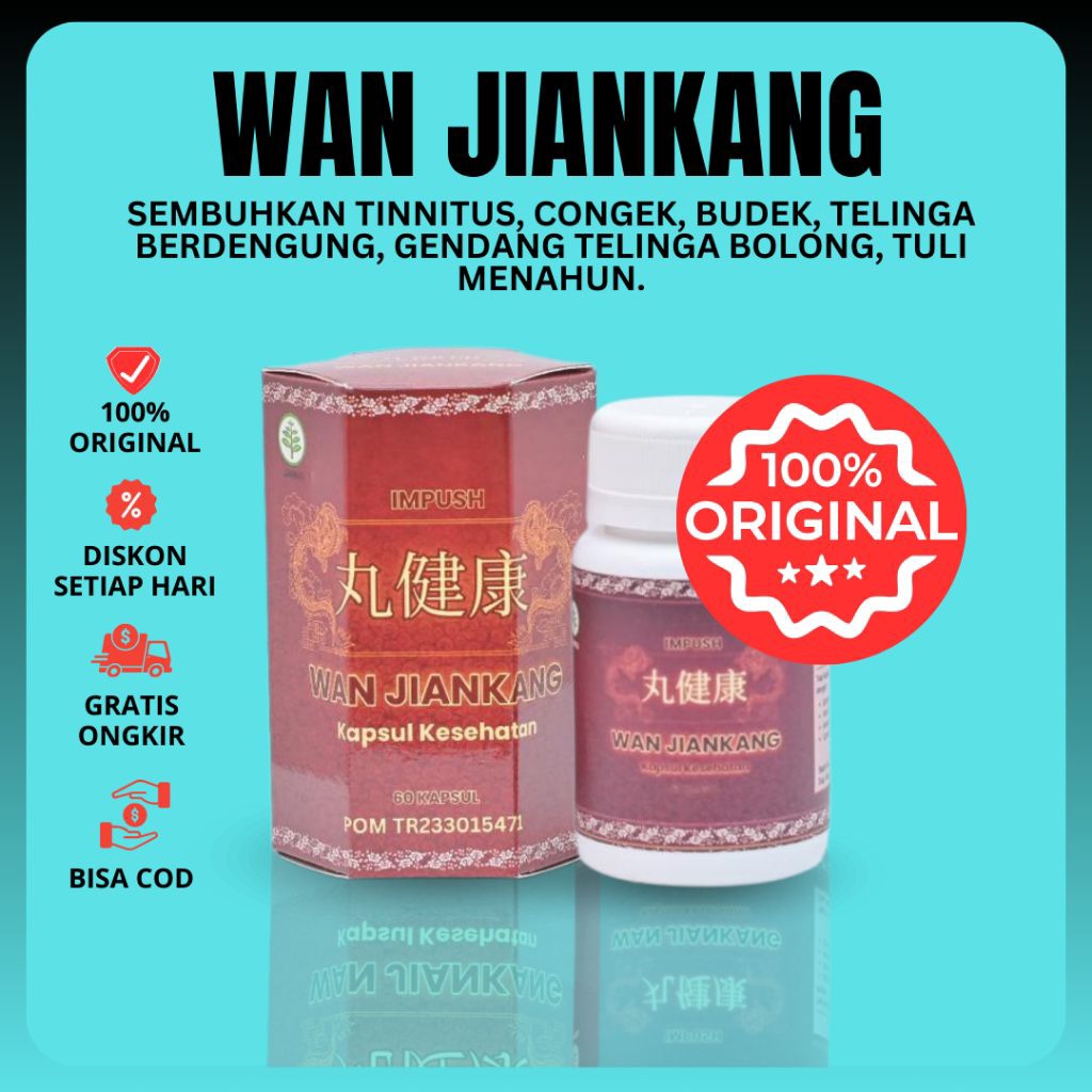 Wan Jiankang Kapsul Telingan Original Mengobati Telinga Berdengung Tuli Budeg Paling Ampuh