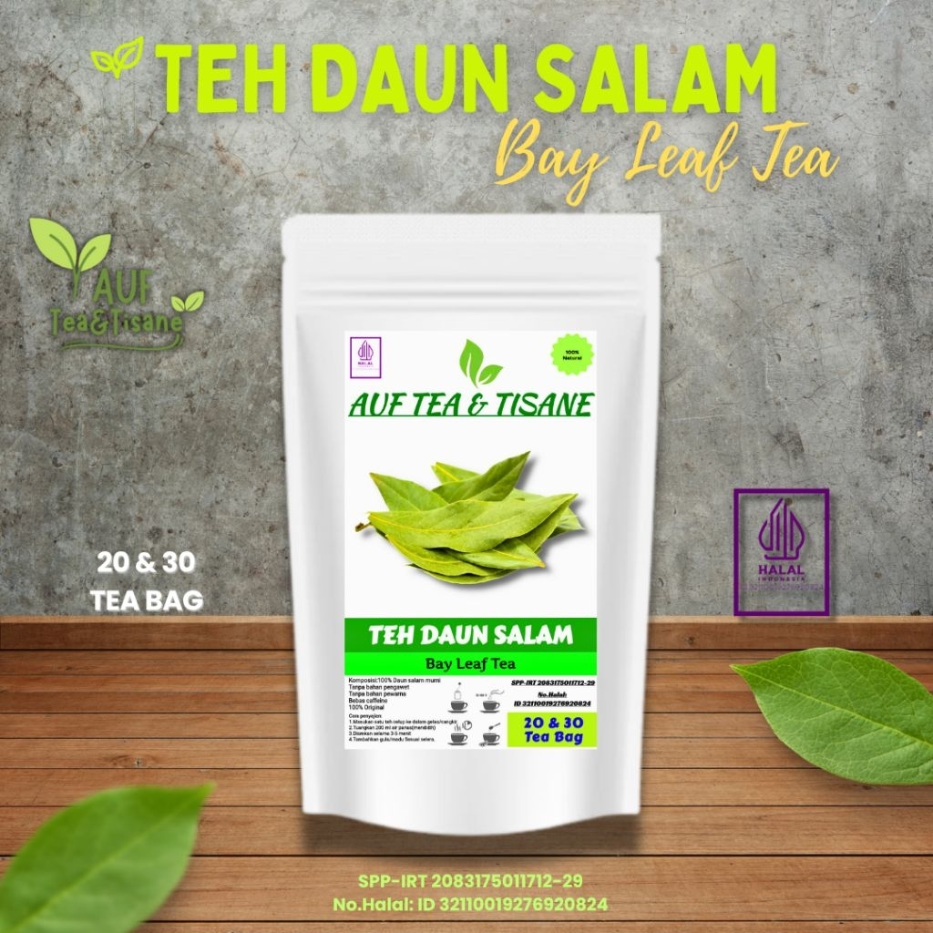 

AUFtea&tisane Teh Daun Salam | Bay Leaf Tea,Isi 20 Dan 30 Tea Bag (Teh Celup)