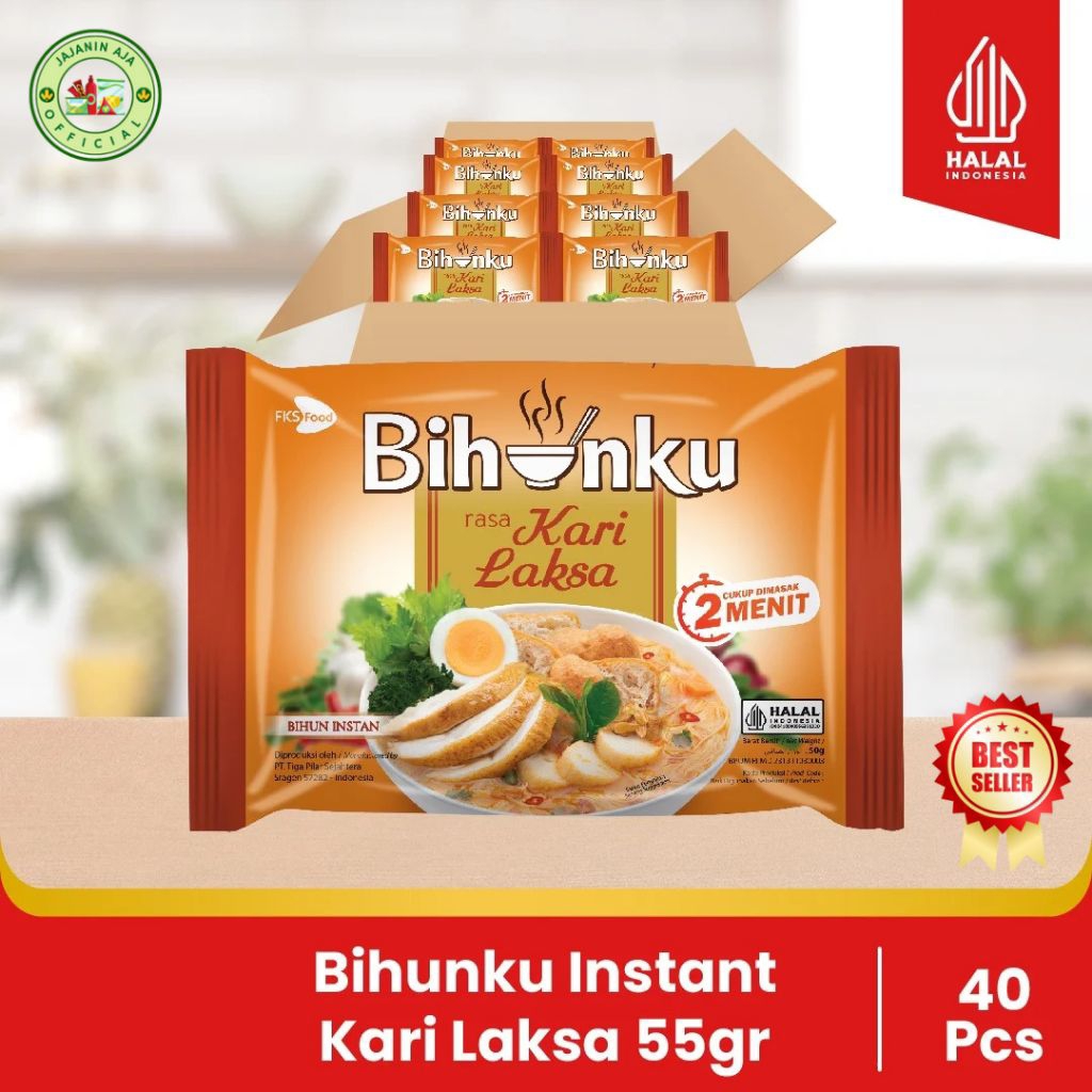 

Bihunku Instan Kari Laksa 55gr - 1 Karton Isi 40 Pcs | Bihun Instan Kuah Gurih & Nikmat