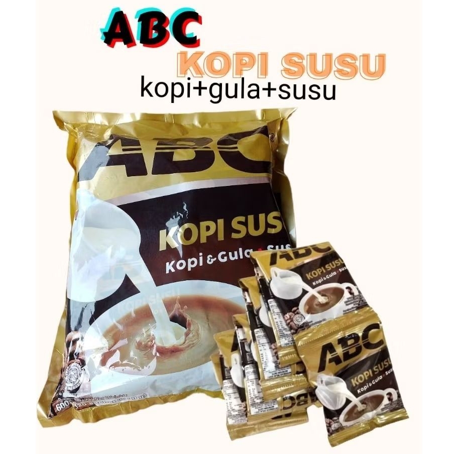 

(4 renceng/40 pcs) Kopi susu ABC kemasan renceng 30 gram