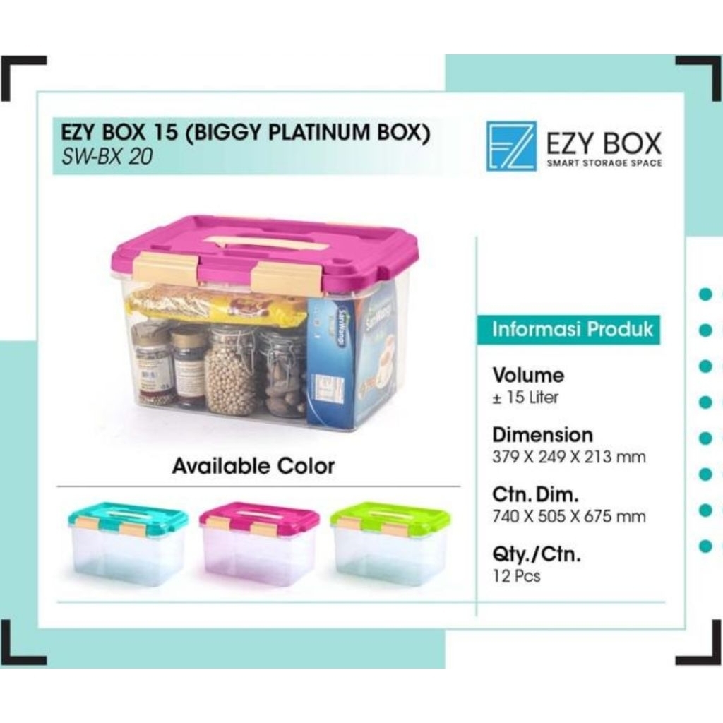 EZY BOX CONTAINER BOX 15L BIGGY VINDO SW-BX20