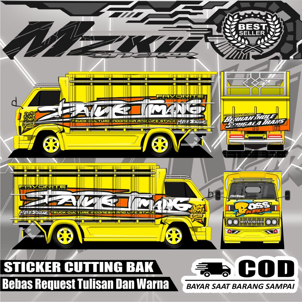 STICKER BAK TRUK MOBIL SAMPING KANAN KIRI YANG LAGI VIRAL BEBAS REQUEST SESUAI SELERA