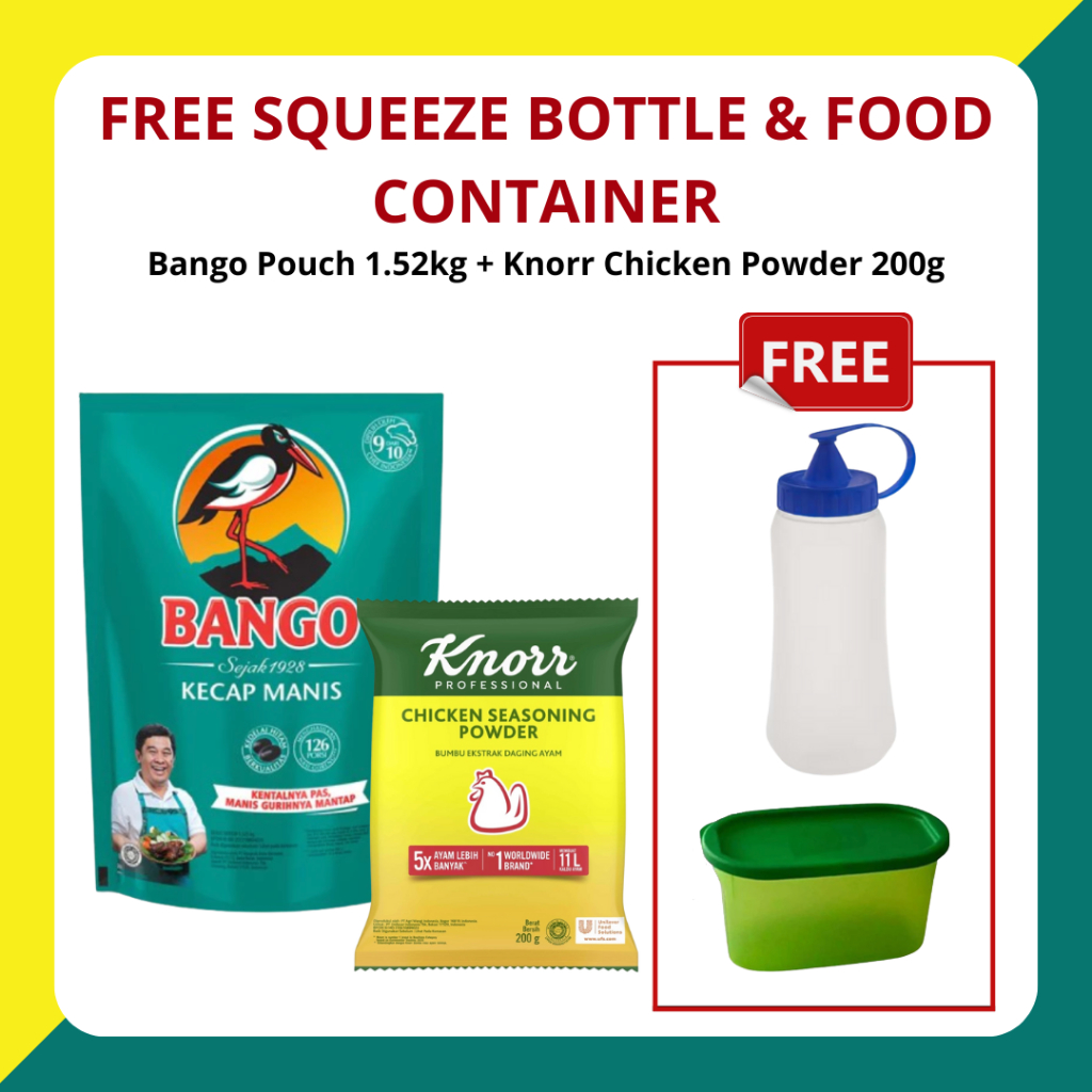 

[BUY 2 GET 4] Bango Pouch 1.52kg + Knorr Chicken Powder 200g FREE Squeeze & Food Container