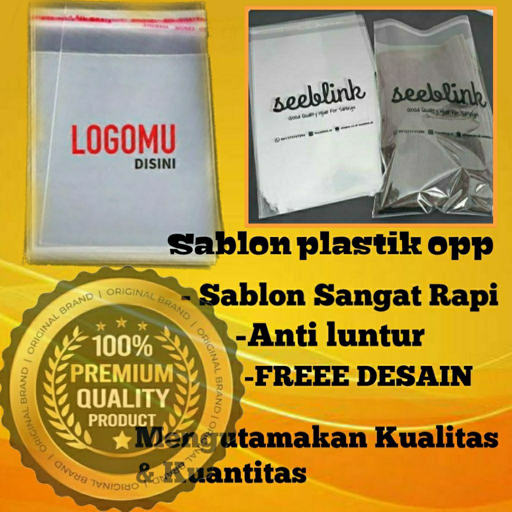Sablon plastik opp plastik custom kemasan murah