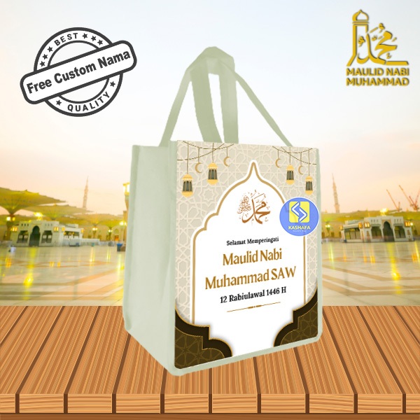 

Goodie Bag Maulid Nabi / Tas Maulid Nabi / Bingkisan Maulid Nabi / Tas Souvenir / Tas Maulid Bisa Tambah Nama / Souvenir Maulid