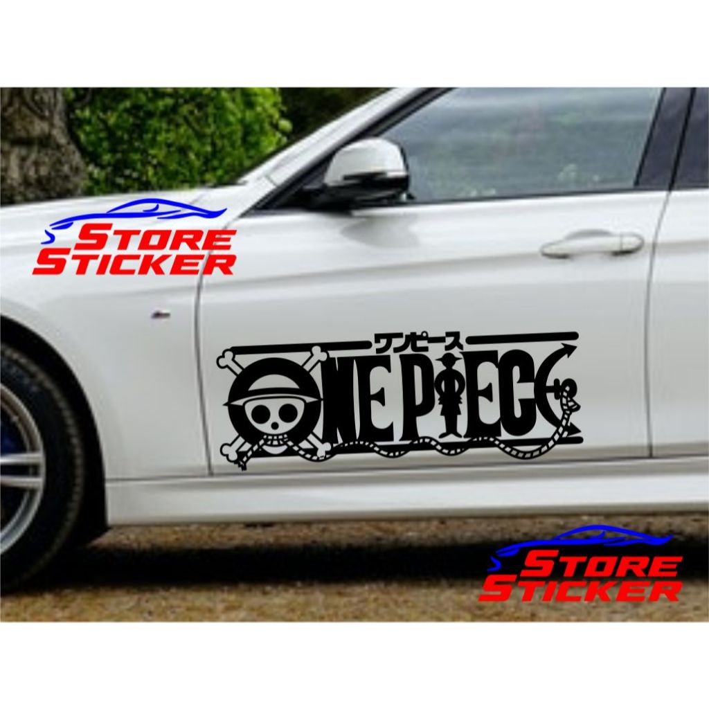 STIKER ONE PIECE / Sticker One Piece Mobil Stiker Cutting Kaca/Body Mobil Variasi keren