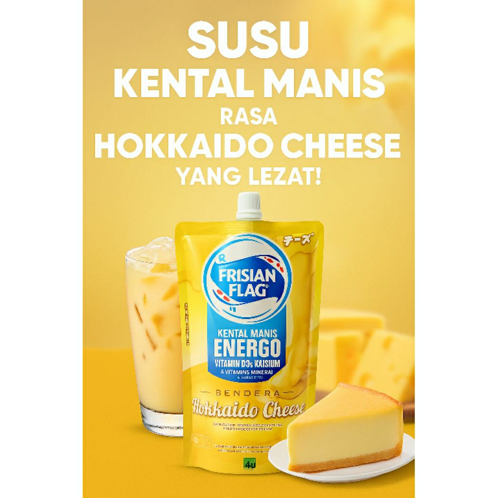 

[TERBARU]Susu Kental Manis FRISIAN FLAG Hokkaido Cheese 240g
