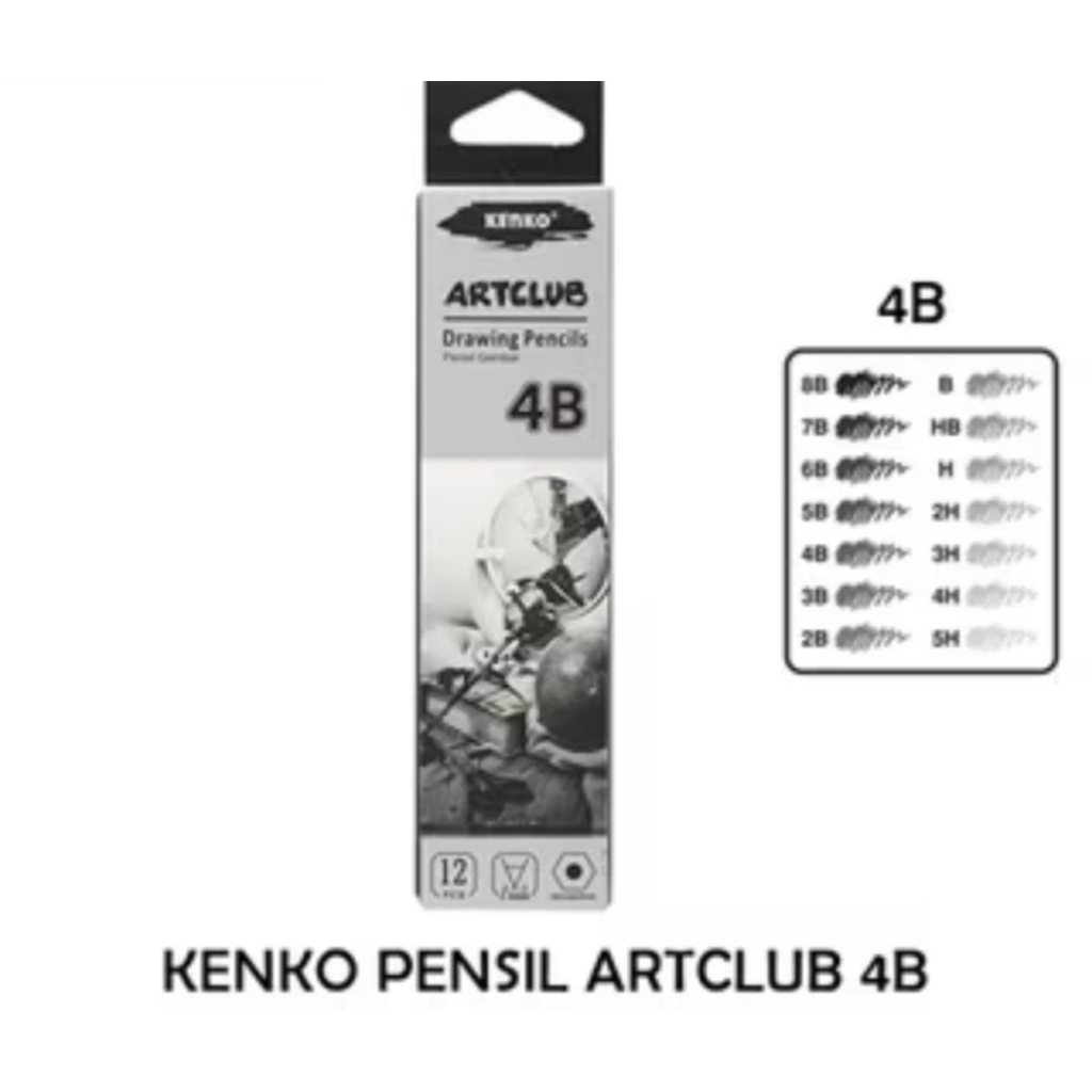 

DRAWING PENSIL ARTCLUB KENKO 4B 5B 8B PER 4 PCS