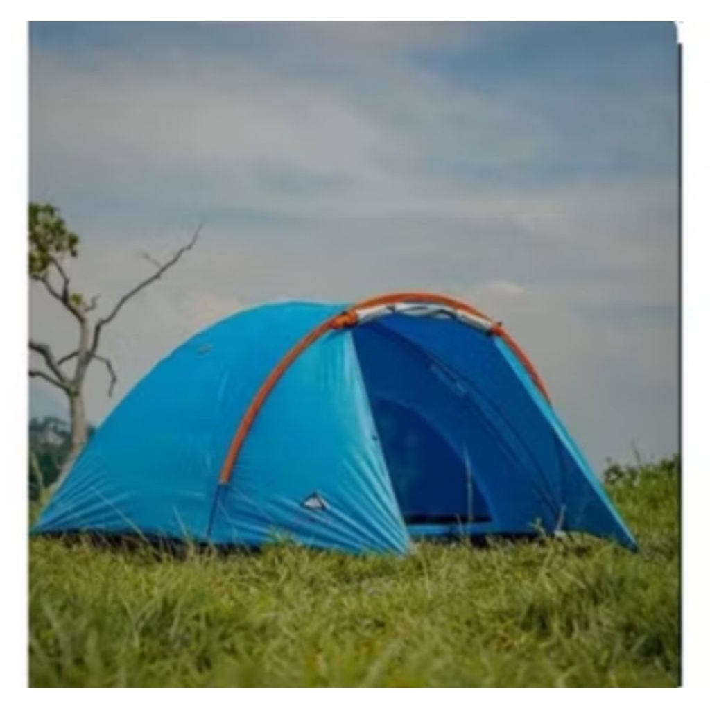 Tenda camping Tenda Dome double layer LWY outdoor kapasitas 4 orang