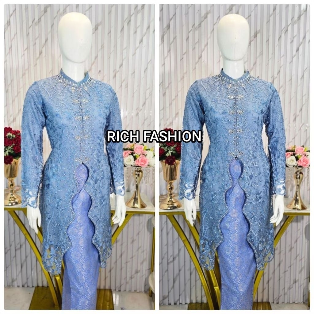 kebaya rich populer mewah / kebaya tunik brokat Payet / kebaya pesta kondangan mewah busui