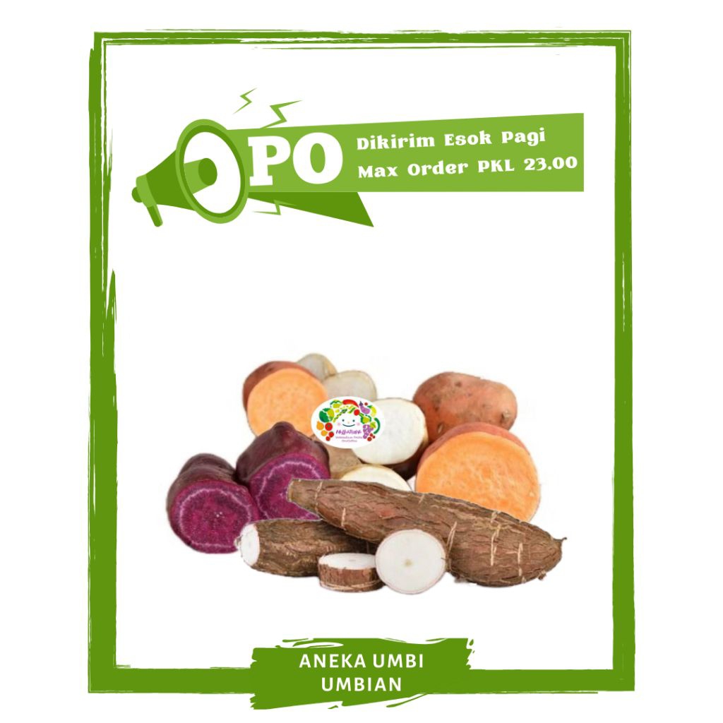 

Ubi Madu / Singkong /Ubi Ungu / Ubi Putih / Sayur Sayuran Segar PO Mallahrizwa
