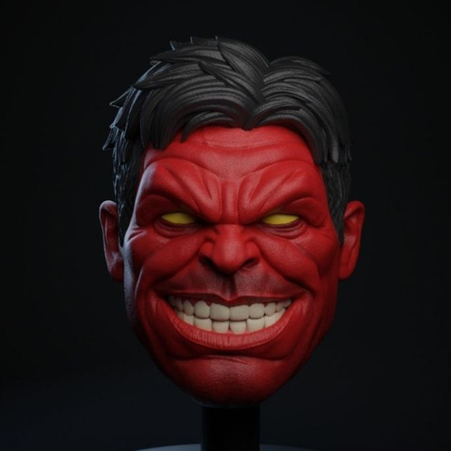 Headsculpt HS Head Red Hulk ADAM Muff Toys Notaman Shf NWToys Vtoys Romankey Marvel Legends SHF Mafe