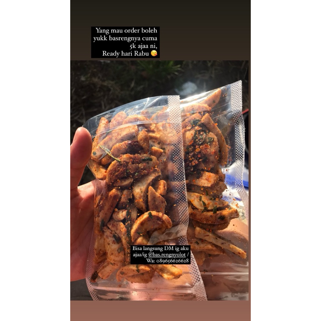 

BASRENG NYOLOT PEDAS REMPAH DAUN JERUK - CEMILANIRT (PEMBUATAN IBU RUMAH TANGGA)