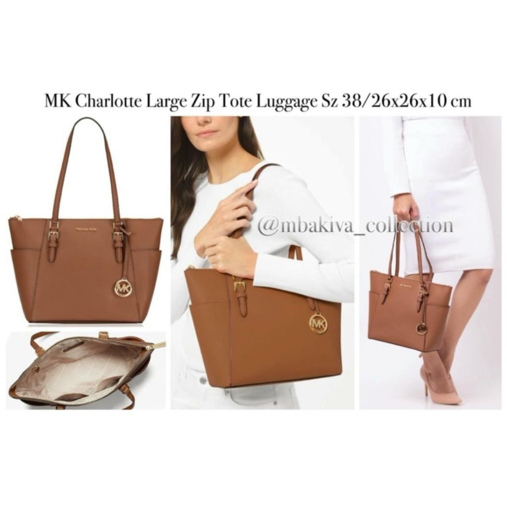 MK Charlotte Large Zip Tote Luggage