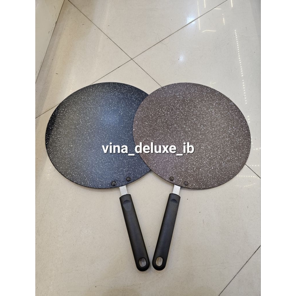 Teflon Datar Pizza / Pizza Pan / Crepes Pan 32cm Coating Marble anti lengket